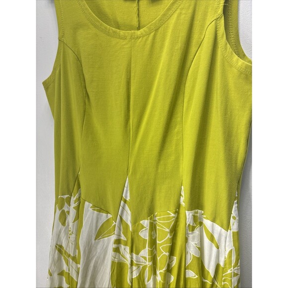 ESY STUDIO EY   Women’s Maxi  Dress Pistacho Creen Sz L Flare Linen Cotton - Picture 8 of 14